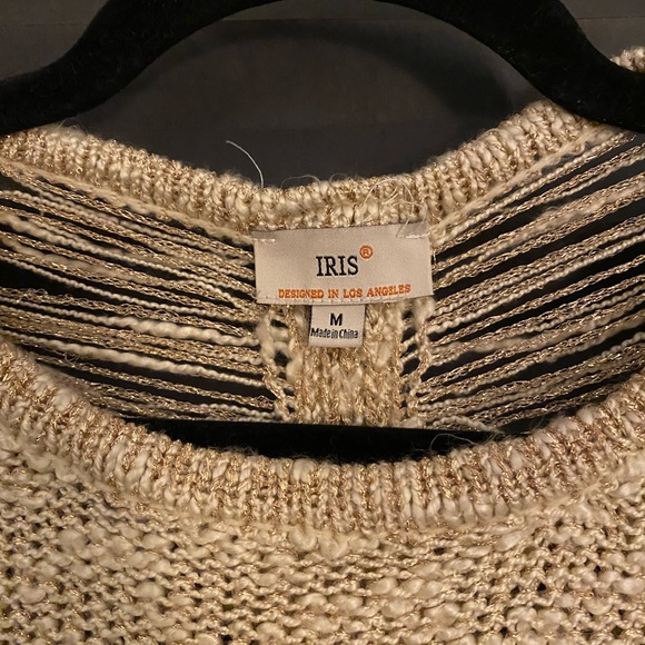 IRIS sweater with gold/copper threaded throughout - Picture 3 of 5